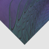 Paars ontmoet Turquoise modern abstract Fractal Ar Tissuepapier (Detail)