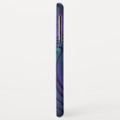 Paars ontmoet Turquoise moderne abstracte Fractal Case-Mate iPhone Case (Achterkant/links)