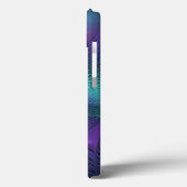 Paars ontmoet Turquoise moderne abstracte Fractal Case-Mate iPhone Case (Achterkant / Links)