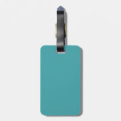 Paars Ontmoet Turquoise Moderne Abstracte Fractale Bagagelabel (Achterkant verticaal)