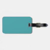 Paars Ontmoet Turquoise Moderne Abstracte Fractale Bagagelabel (Achterkant horizontaal)
