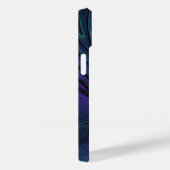Paars Ontmoet Turquoise Moderne Abstracte Fractale Case-Mate iPhone Case (Achterkant / Rechts)