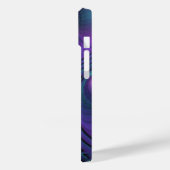 Paars Ontmoet Turquoise Moderne Abstracte Fractale Case-Mate iPhone Case (Achterkant / Links)