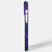 Paars Ontmoet Turquoise Moderne Abstracte Fractale Case-Mate iPhone Case (Achterkant / Links)