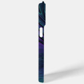Paars Ontmoet Turquoise Moderne Abstracte Fractale Case-Mate iPhone Case (Achterkant / Rechts)