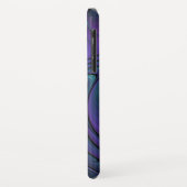 Paars ontmoet Turquoise moderne abstracte Fractale Case-Mate iPhone Case (Achterkant/links)