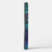 Paars Ontmoet Turquoise Moderne Abstracte Fractale Case-Mate iPhone Case (Achterkant / Rechts)