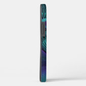 Paars Ontmoet Turquoise Moderne Abstracte Fractale Case-Mate iPhone Case (Achterkant / Rechts)