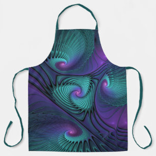 Paars Ontmoet Turquoise Moderne Abstracte Fractale Schort