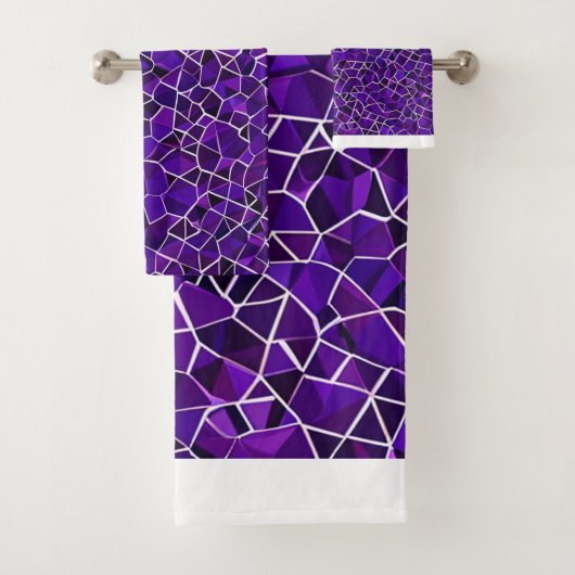 Paars ontwerp bad handdoek (Insitu)