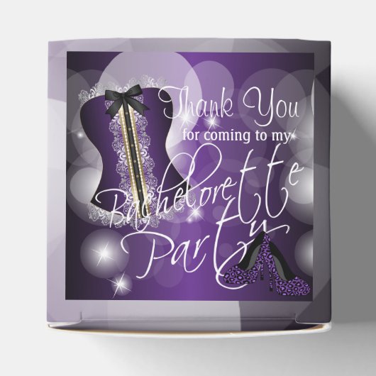 Paars ontwerp van Bachelorette Party Bedankdoosjes (Bovenkant)