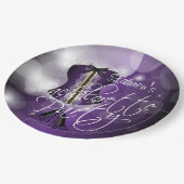 Paars ontwerp van Bachelorette Party Papieren Bordje (Gekanteld)