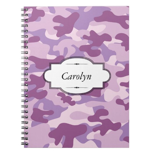 Paars ontwerp van Camo Speciaal Notitieboek (Voorkant)