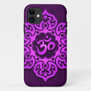 Paars ontwerp van Floral Aum Case-Mate iPhone Case