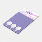 paars ontwerp van golfbal voor golfers post-it® notes (Schuin)