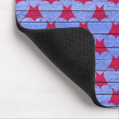 Paars ontwerp van het houten hart muismat (Hoek)