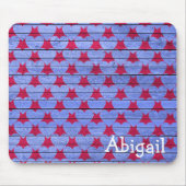 Paars ontwerp van het houten hart muismat (Voorkant)