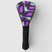 Paars ontwerp van petalen golfheadcover (Voorkant)