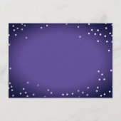 Paars onze datum opslaan | Chic Violet Silver Conf Save The Date (Achterkant)