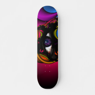 Paars oog persoonlijk skateboard