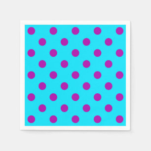 Paars Op Blauwe Stippen Patroonontwerp Servet