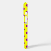 Paars op Geel Stippen Patroon Ontwerp  Case-Mate iPhone Case (Achterkant / Links)