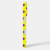 Paars op Geel Stippen Patroon Ontwerp  Case-Mate iPhone Case (Achterkant / Rechts)