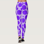 Paars op Paarse Leggings met Polka Dot (Achterkant)