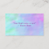 Paars op Visitekaartje Blues Author (Achterkant)