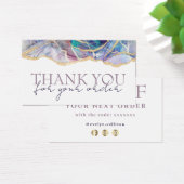 Paars opal dank je korting visitekaartje (Bureau)