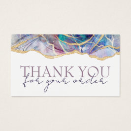 Paars opal dank je korting visitekaartje