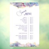 Paars Opal Design Services Menu Raamsticker (Vel 3)
