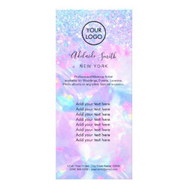 paars opal gemstone faux glitter opal rack card reclamekaart