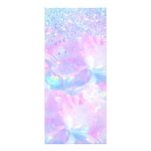 paars opal gemstone faux glitter opal rack card reclamekaart (Achterkant)