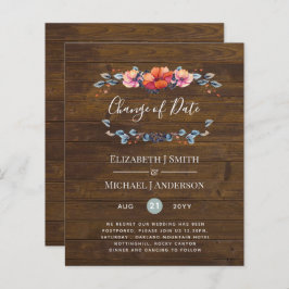 Paars Oranje Bloemige Trouwdatum Wijziging