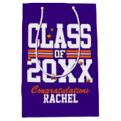 Paars|Oranje cursusjaar Medium Cadeauzakje (Voorkant)