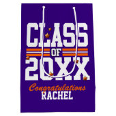 Paars|Oranje cursusjaar Medium Cadeauzakje (Achterkant)