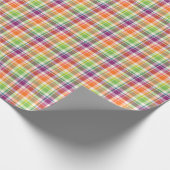 Paars, Oranje en kalkgroen patroonpatroon Cadeaupapier (Hoek)