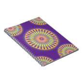 Paars Oranje Geel Psychedelic Mandala Notitieboek (Rechterzijde)