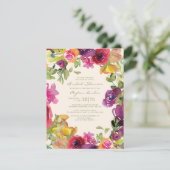 Paars Oranje geel Vrijgezellenfeest Kaart (Staand voorkant)