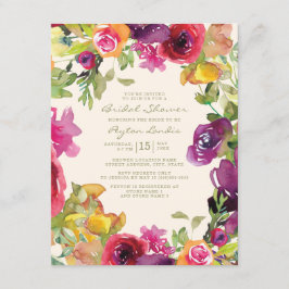 Paars Oranje geel Vrijgezellenfeest Kaart