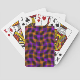 Paars Oranje Geruit Schakelaar Naadloos Patroon Pokerkaarten