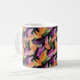 Paars Oranje Groen Geel Abstract Koffiemok