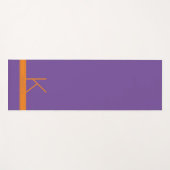 Paars Oranje Kies uw schoolkleuren op maat Yogamat (Voorkant (horizontaal))