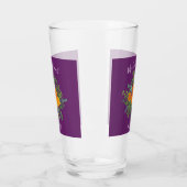 Paars Oranje Roos bruiloft Glas (Links)