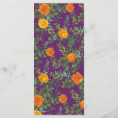 Paars Oranje Roos bruiloft Menu (Achterkant)