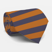 Paars Oranje Strepen Patroon Stropdas (Opgerold)