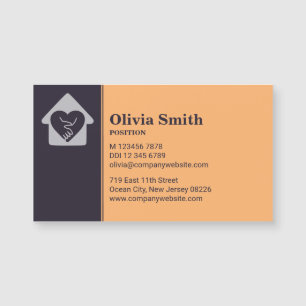 Paars Oranje Visitekaartje voor thuiszorg Magnet