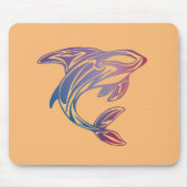 Paars Orca Whale Tattoo Muismat (Voorkant)