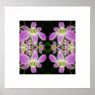 Paars Orchid Abstract Poster